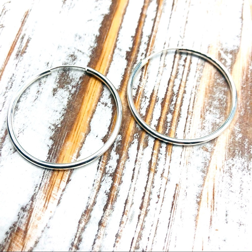 Small Sterling Silver Hoop Earrings NWOT